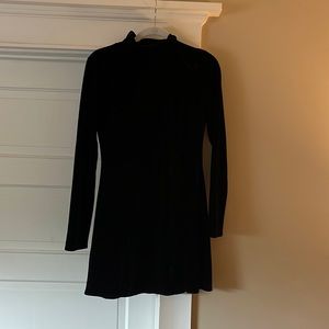 Reformation black velvet mini dress
